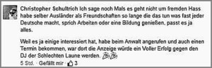 Offenbar kein Deutscher: Christopher Schultrich Zum Vergrößern Anklicken